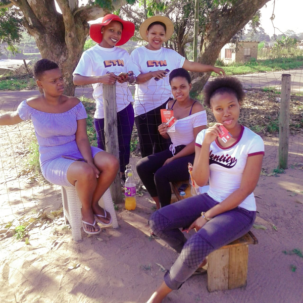 Electroneum_SA's tweet photo. Khanyisile and Phumla just signed up to Electroneum ... they can't wait to use ETN at Bonintokozo takeaway!

#Electroneum #ETN #ETNEverywhere https://t.co/Nn1VqYUT5s
