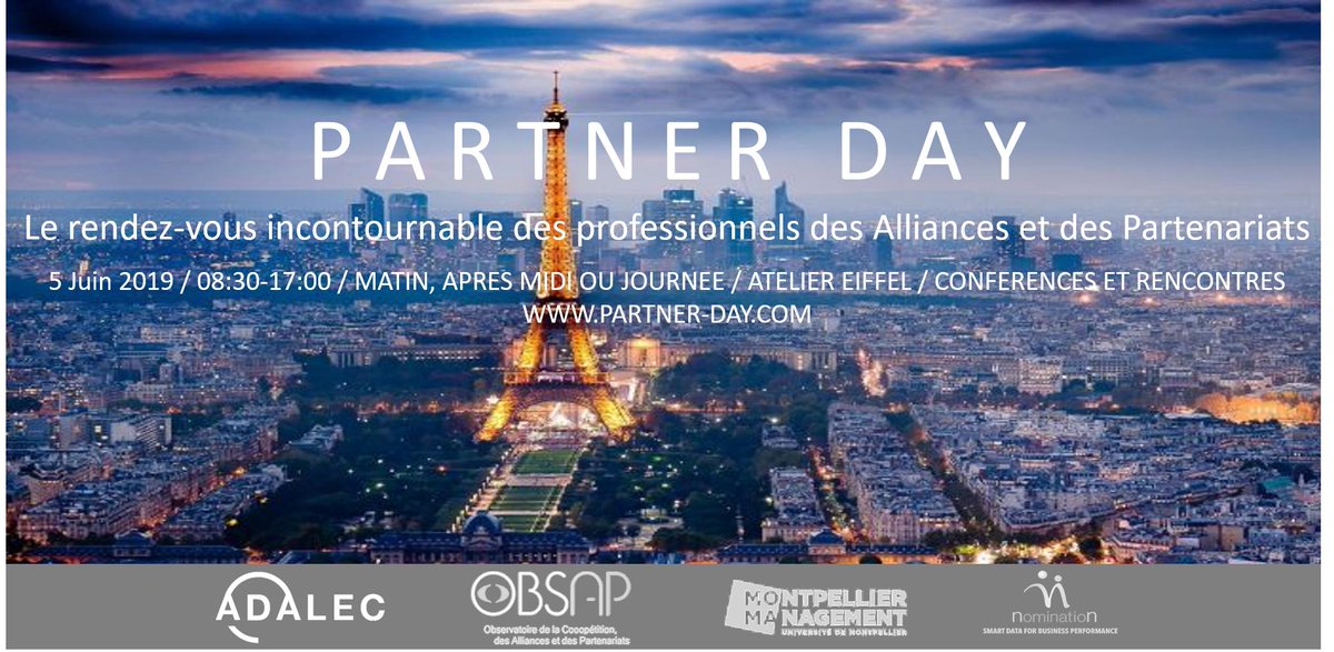 LionelPoulain's tweet photo. Participez au #PartnerDayParis le 5 juin prochain ! De nombreux intervenants ! Programme à découvrir dès à présent pour une journée exceptionnelle dédiée aux directeurs des partenariats et alliances stratégiques https://t.co/WEvgmRqzED https://t.co/2tUxSrZ3fP