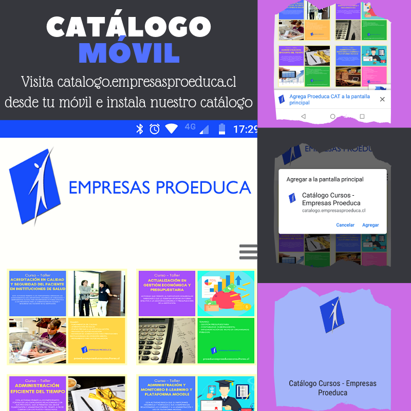 emp_proeduca's tweet photo. Revisa nuestro catálogo de cursos en tu dispositivo móvil y agrégalo como App Web Progresiva.
Entra en https://t.co/MwCSZMjdGG https://t.co/SVd8ta69aY