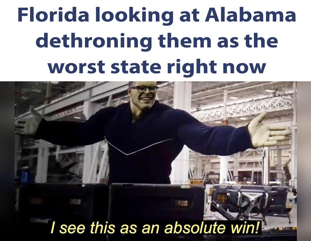 CampfireWeekend's tweet photo. Florida feeling good right now!
#MarvelMemes #FloridaMemes #AlabamaMemes https://t.co/cv99dUEvjL