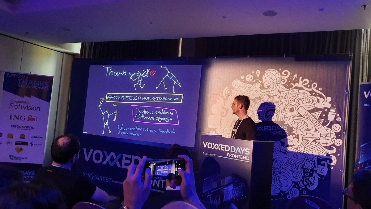Stephan007's tweet photo. Really nice talk from @deluxee on "Stargazing for developers using SVG and CSS". Project on GitHub @ https://t.co/khTgmB7wYQ #WellStructured https://t.co/ubEHU6k1mf
