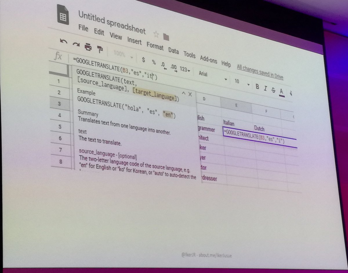 AmandinePicard4's tweet photo. [Useful tip to recruit internationally] Using Google sheet to translate job titles and recruit in a different language.
Thanks @IkerJR for sharing !
#SourceCon #sourcecon2019 https://t.co/vkLT2Uxe3M