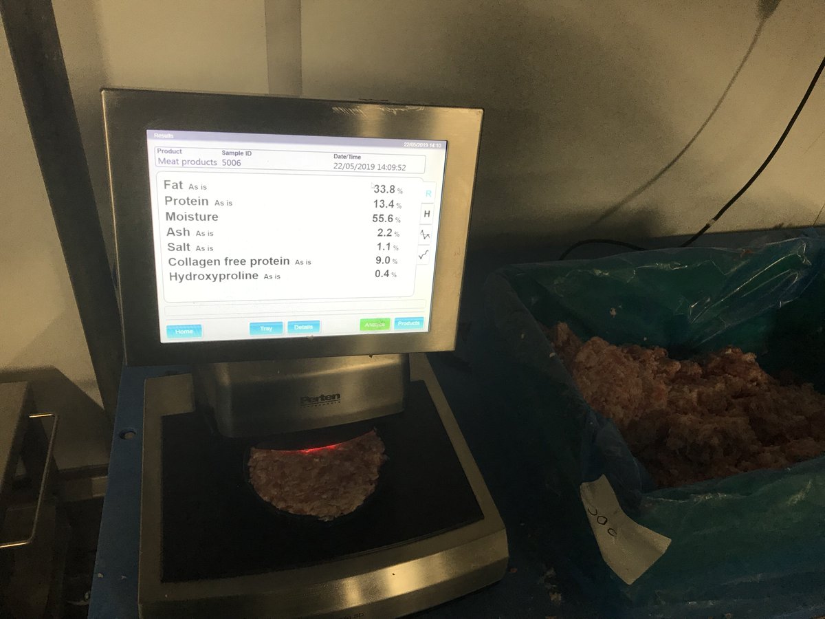 calibrecontrol's tweet image. Today we are at one of the UKs largest meat processing plants assessing the DA 7250 to help the customer optimise their lean to fat ratio in beef and pork #MeatAnalysis @_Perten_