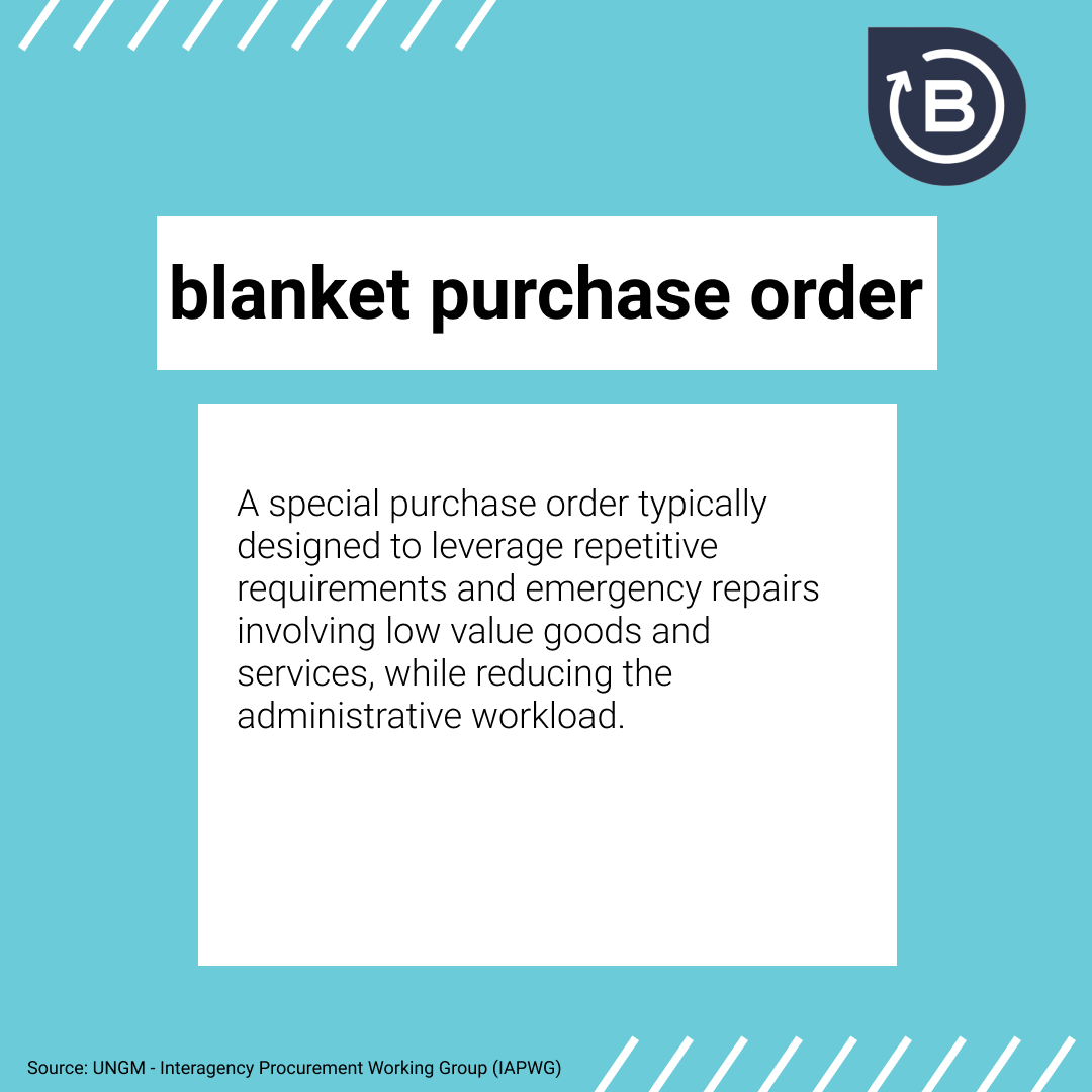 Arkestro's tweet photo. What's your opinion on blanket purchase orders? Our COO, Christian Ries, thinks they are great for efficiencies but give vendors a lot of control. Let us know what you think! #WORDOFTHEWEEK #procurement #supplychain #buyer #vendor #purchaseorder #BidOps #RunBetterBids https://t.co/CAHn8nGJLw