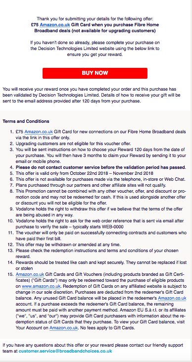 TheKingofKlubbs's tweet photo. Been waiting 8 months for a £75 Amazon Voucher after signing up to Vodafone, Not only is it non of the highlighted companies fault, but they all seem to blame one another for this daylight robbery! #theft #RT87 #SortIt
@VodafoneUK @VodafoneGroup @broadbandchoice @VoucherWindow https://t.co/zD6o5nbnEw