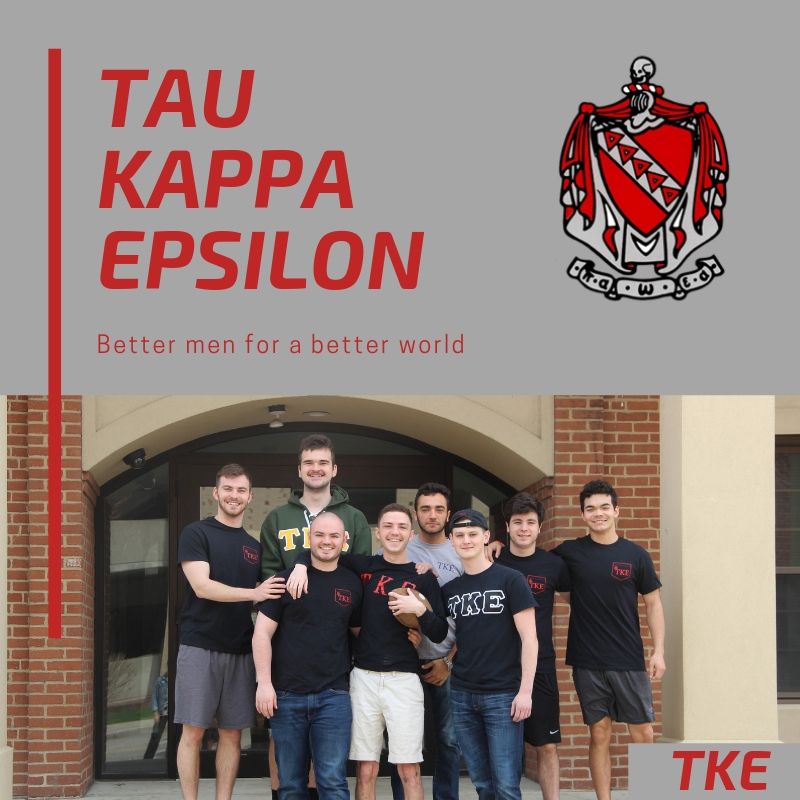 Our first fraternity of the week is Tau Kappa Epsilon (<a href="/UAkronTKE/">ΤΚΕ Beta Rho</a>.) They were founded in Akron on September 18, 1948 as the Beta Rho chapter.  They pride themselves in helping raise money for the Rape Crisis Center.  #TKE #GoZipsGoGreek