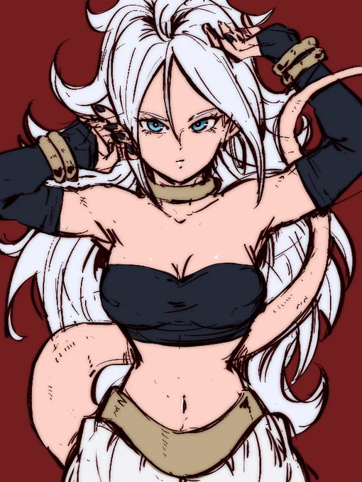 ('-`).。oO(悩ましいね) #ドラゴンボール #人造人間21号 
