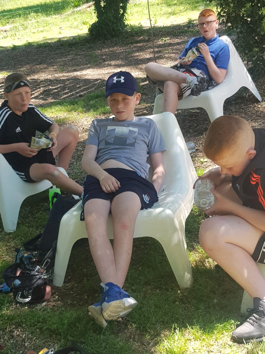 CBS1962's tweet photo. The boys stopped off at 'Parc Accrobranches' on their way to the second camp 'Mimosa'. As you can see they made the most of the various obstacles and zip lines #nofear #cbsontour https://t.co/rEBn1knnkq