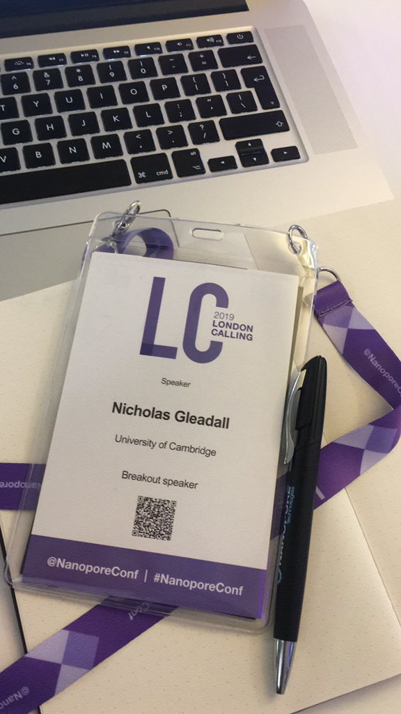 Extremely excited to be at London Calling 2019 #NanoporeConf