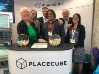 placecube's tweet photo. Team photo - a great bunch. We’re still here at #digigov19 so do come & say hi this afternoon. https://t.co/9XUPgXNrmE