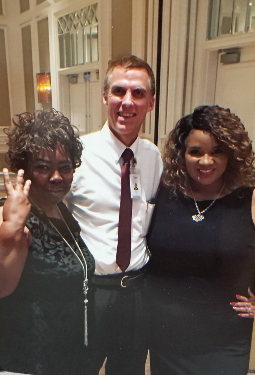 Congratulations to Cindy White for 30 years of service, all at MIS and Latonya Simmons for 25 years of service at both Elsik Main, ENGC &amp; now at MIS. Derek Engel, Asst. Director, was there to support these beautiful ladies.