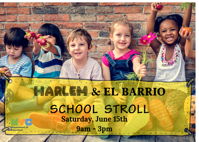 YDMA_PS242's tweet photo. Curious about our #harlemschools come visit PS 242! Visit us for some #familyfun. Join the #schoolstroll! https://t.co/PyurarXqWj