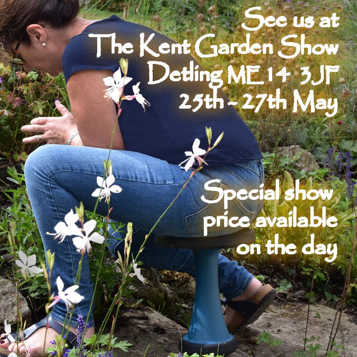 OneLegUk1's tweet photo. We hope to see you this weekend at the Kent Garden Show were you can buy plants and gardening paraphernalia.  It’s a great event so come along to the OneLeg stand so we can show you how this little stool can be of real help in the garden.  #gardening #savebacks #nomorekneeling https://t.co/dDK00nQRCr