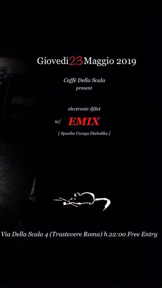 djemix's tweet photo. #emix #djemix #giovedi23 #trastevere #Roma #caffèdellascala #technomusic https://t.co/ocrW7w4Dm1