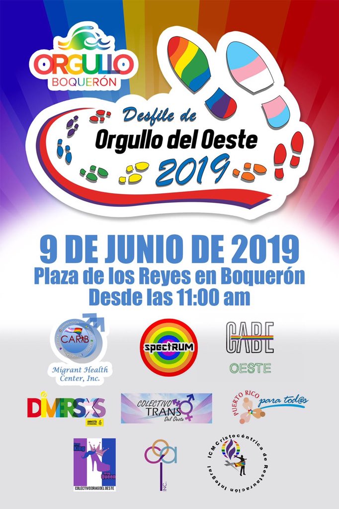 spectrumuprm's tweet photo. Acompaña a @spectrumuprm durante el @BoqueronOrgullo ¡el Desfile de Orgullo del Oeste! 
el domingo, 9 de junio en la Plaza de los Reyes en Boquerón.

Todavía tienes tiempo para inscribir tu colectivo: https://t.co/6eiOyZY8Wd

Lxs esperamos desde las 11am #PRIDE  #pridemonth https://t.co/ThRNJyPtn6