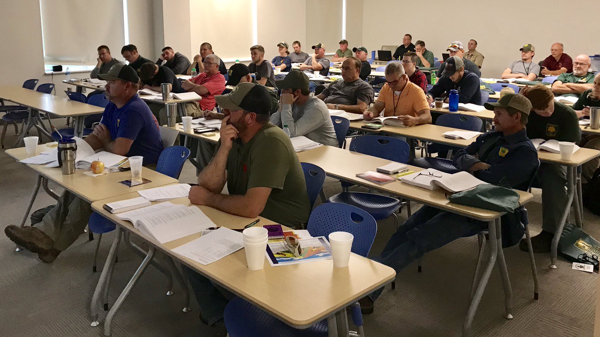 ArFB's tweet photo. The two-week 2019 Arkansas River Valley Wildland Fire Academy is ongoing @ArkansasTech University. More than 400 wildland firefighters from 13 states are participating. @ArkansasAgri @forestservice @RepWesterman @NatlParkService @ARGameandFish https://t.co/NSan62qZ2N