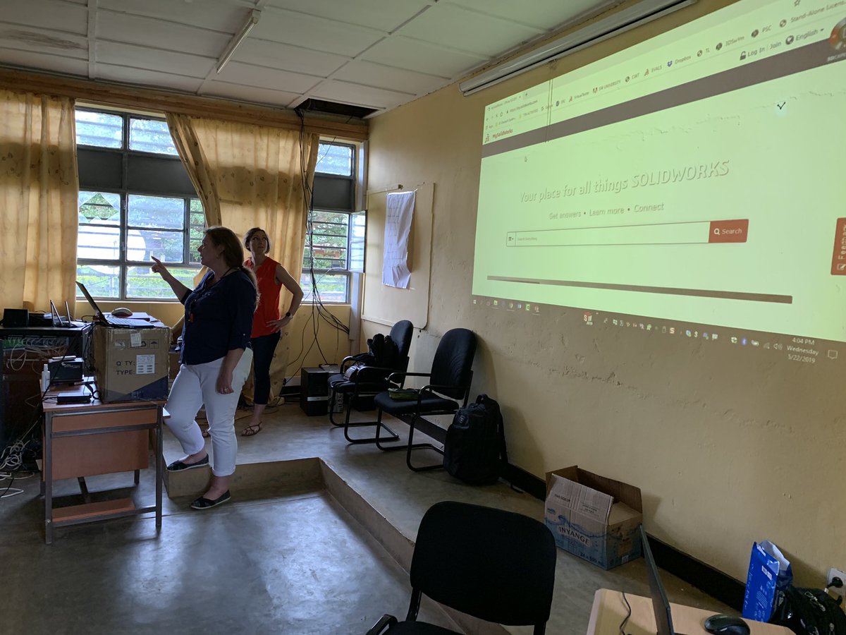 MikePuckett's tweet photo. Day 3 of @SOLIDWORKS training is wrapped up after a productive day at TSS Nyamata in Rwanda. https://t.co/MRZN1blSss