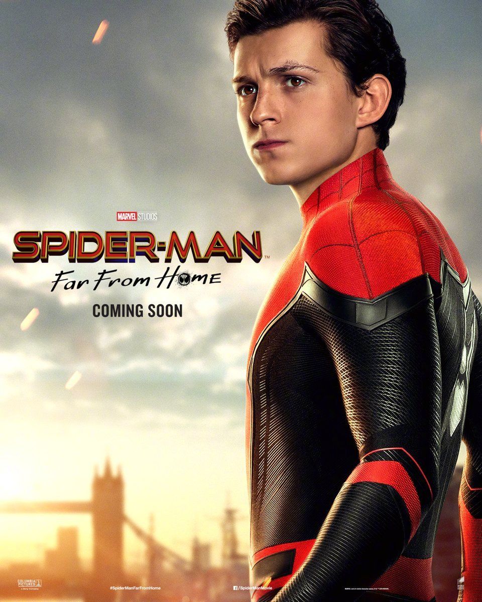 MCU_Direct's tweet photo. These new #SpiderManFarFromHome official character posters for Spidey, Nick Fury, Michelle, and Mysterio have been revealed! https://t.co/v3p0Bph8Cj
