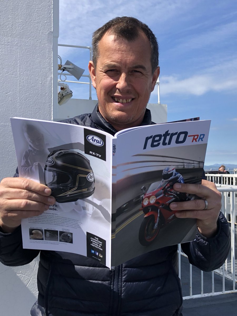 Always good to bump into our readers when we’re out and about. This chap is off to the Isle of Man, reckons he’s quite handy on a bike... #motorcyclesofinstagram #retrorrmagazine #retrorr #isleofmantt #isleofman #TT2019 #ferry #sailing <a href="/jm130tt/">John McGuinness MBE</a>