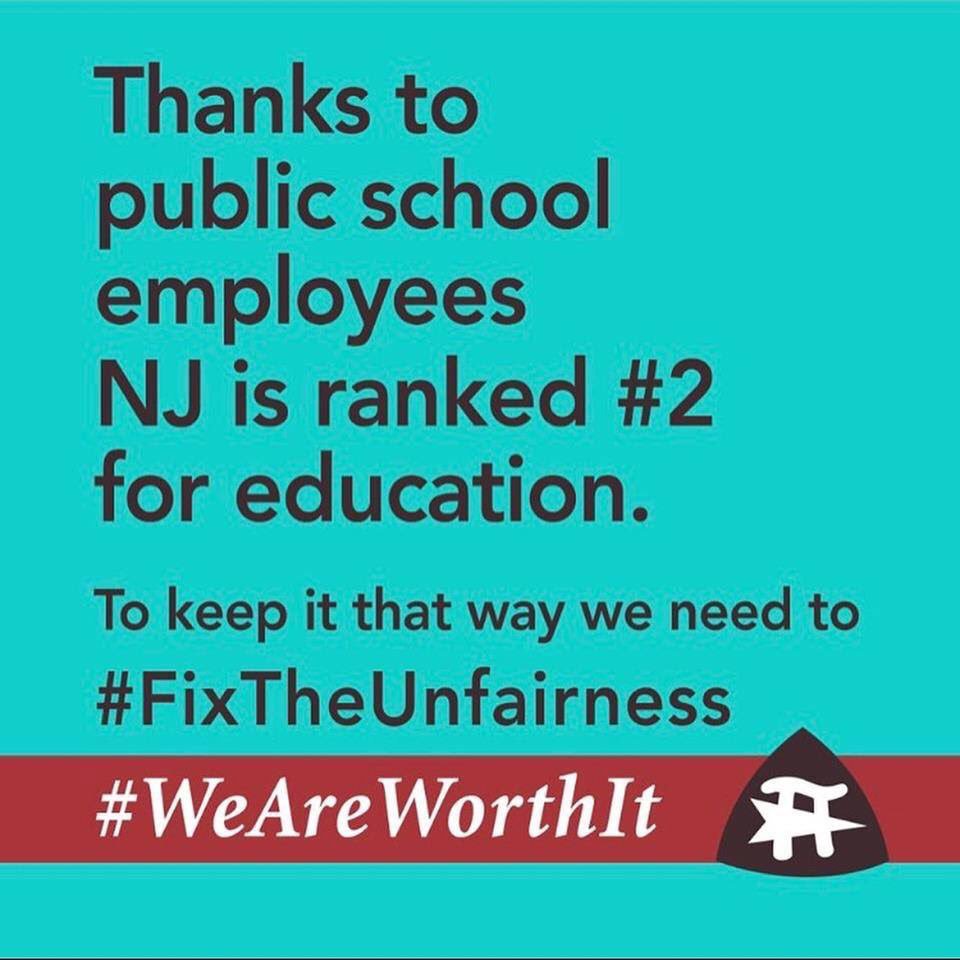 MsMoransClass3's tweet photo. Why do we wear red on Wednesdays?  To raise awareness for #FixtheUnfairness which we hope will help get three important bills passed.  These bills would help return respect to public school employees.  #redforEd #fortheloveofteachingRE https://t.co/Gk36FtYSsl