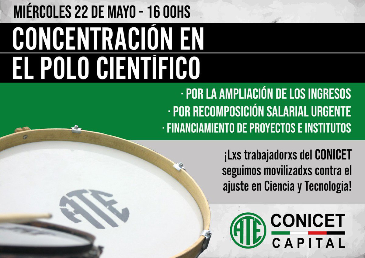 corriente_12M's tweet photo. Hoy a las 16 horas concentramos en el Polo Científico en un cabildo en defensa de la ciencia y la tecnología https://t.co/mHh6JWDCfZ