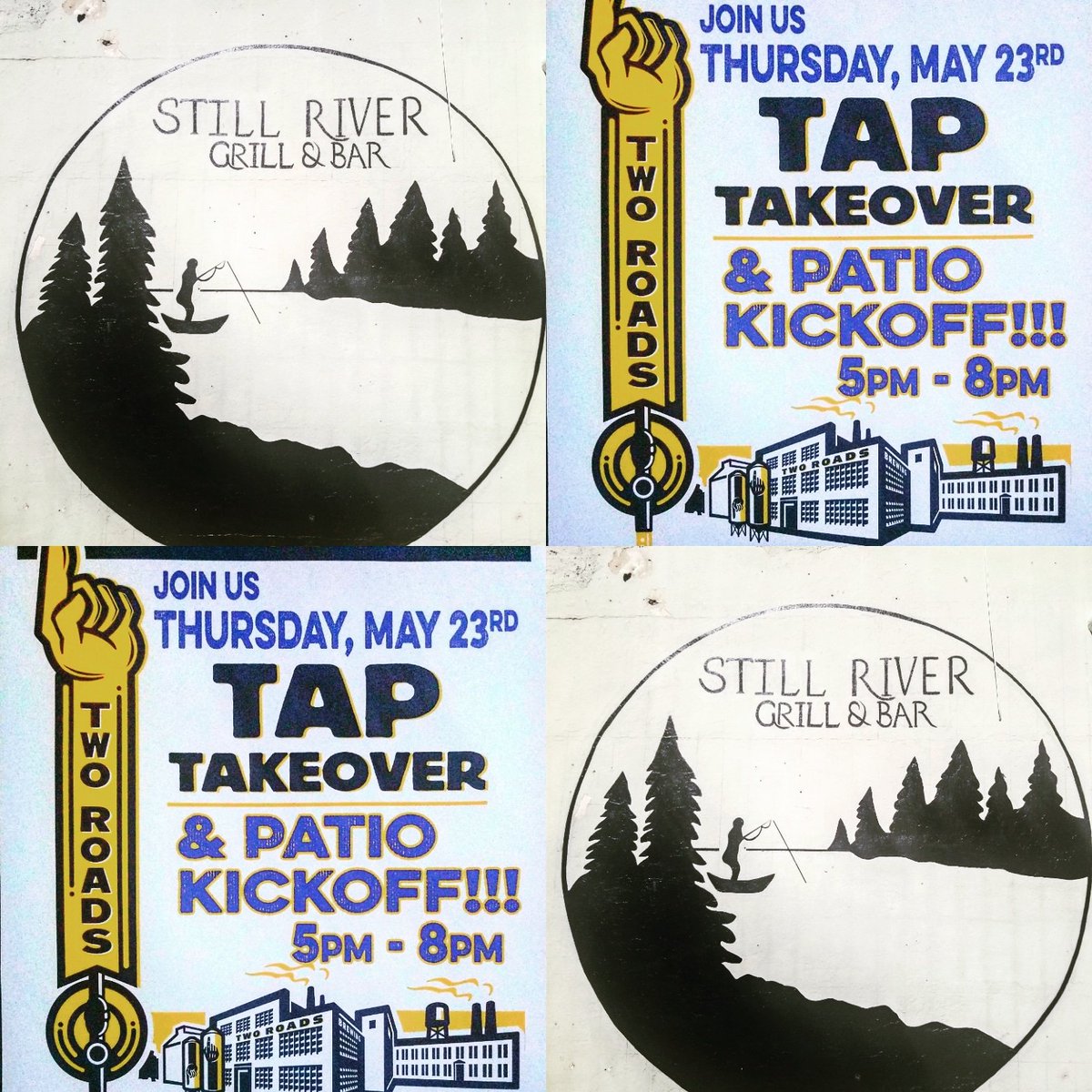 JP7266's tweet photo. Join TRB tomorrow evening 5pm @stillrivergrill to kick off patio season! 4 trb brews going on so come by &amp; have a pint with us!

#ctbeer #milford #CT #patioseason #beeroclock #beerthirty #thirstythirsday #tgit #trb #trlt #bethere #heavenorhell  #bethere https://t.co/nzX9TFJyyr