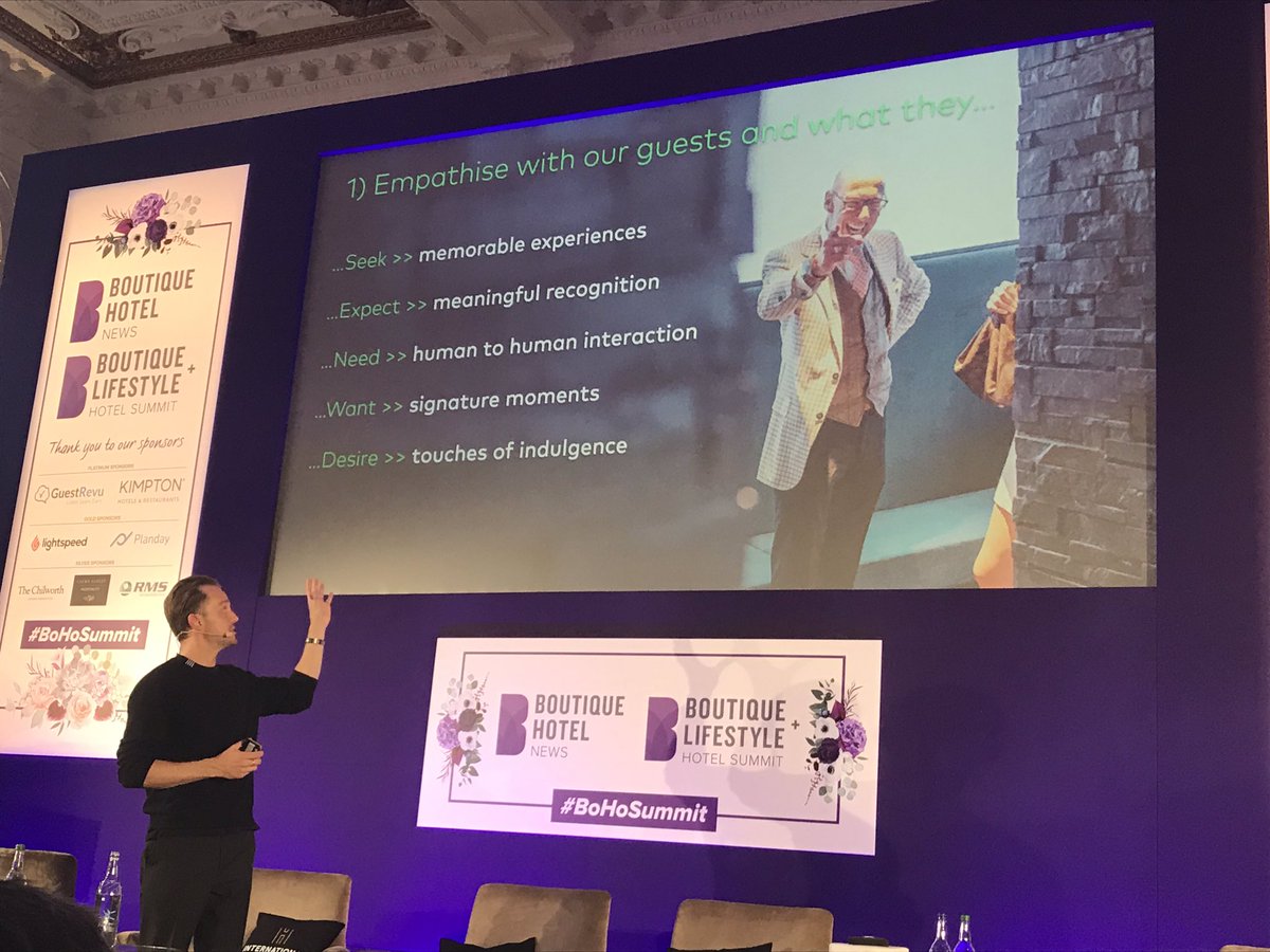 buhalis's tweet photo. Steve Ledbury of Eight Inc amazing presentation- Eight Inc. principal Steve Lidbury looks at the future of hospitality and showcases what it means to design a holistic customer journey.
At the Boutique and Lifestyle Hotel Summit 2019 #BoHoSummit #BoHoAwards. https://t.co/YA89XV6Blr