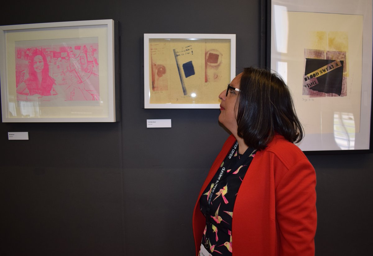 DundeeSciCentre's tweet photo. We are extremely pleased to be hosting Maya Abeysuriya’s art exhibit, Conditions of Jute. @suriyaarts uses her artwork to show Dundee's medical advancements as well as our iconic jute, jam and journalism history. https://t.co/RgYlgGRgaR