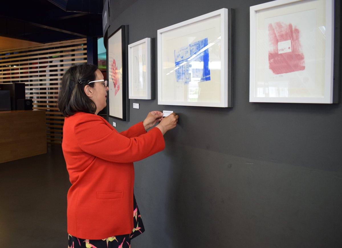 DundeeSciCentre's tweet photo. We are extremely pleased to be hosting Maya Abeysuriya’s art exhibit, Conditions of Jute. @suriyaarts uses her artwork to show Dundee's medical advancements as well as our iconic jute, jam and journalism history. https://t.co/RgYlgGRgaR