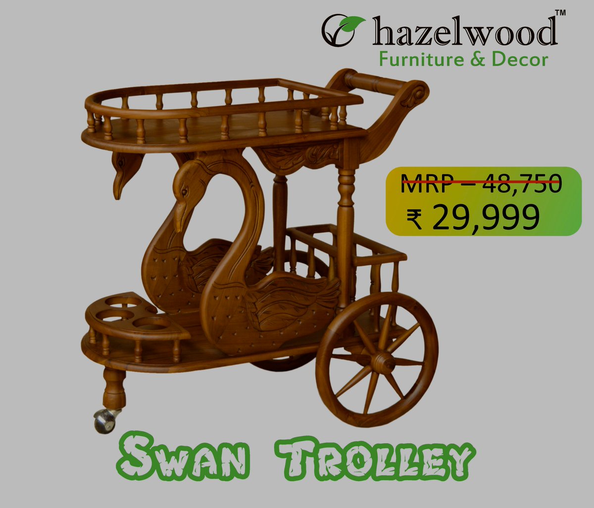 hazelwoodbnglr's tweet image. #SwanTrolley Swan Trolley is made of solid Teak wood in pecan finish. With wheels attached.@hazelwoodbnglr 

#Barunit
#Furniture
#Trolley
#teakwood
#Solidwood

Shop Online : hazelwoodglobal.com/product/swan-t…