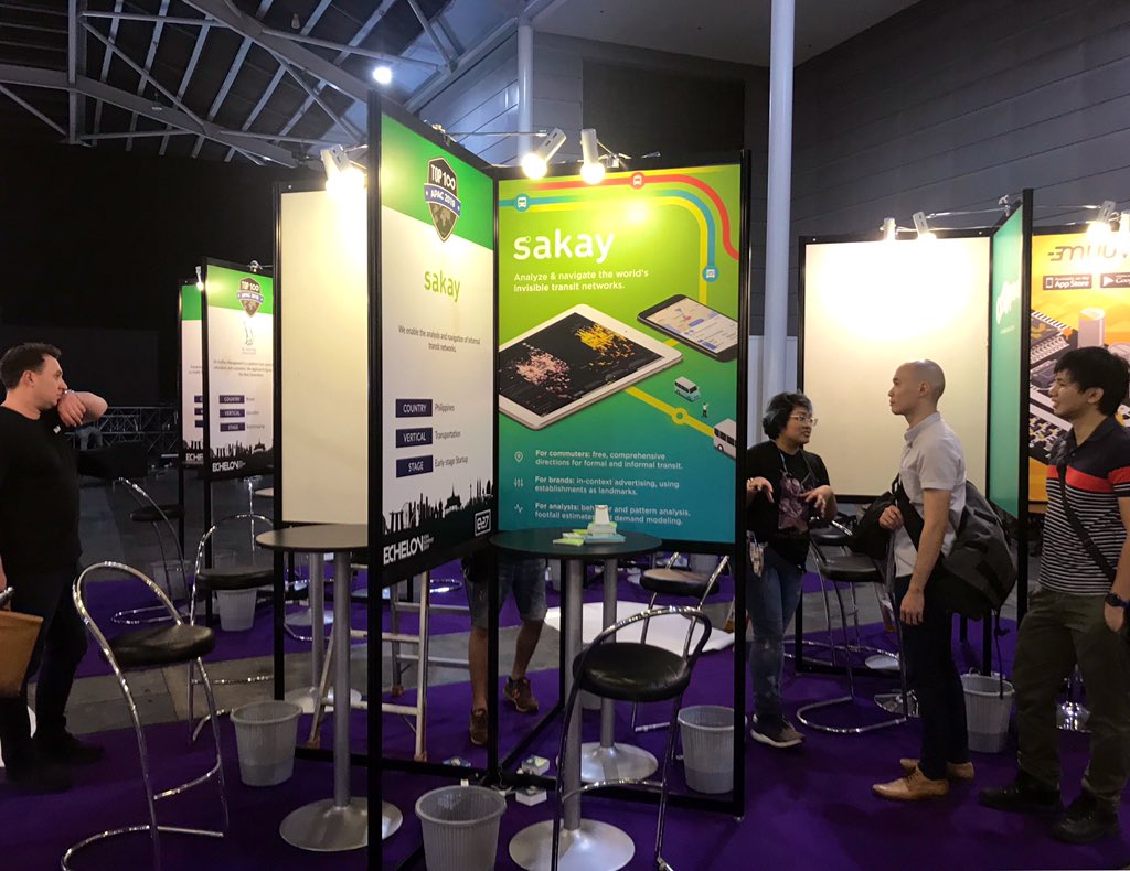 Got everything setup for the <a href="/sakayph/">Sakay.ph</a> booth at #Echelon2019! Drop by as we pitch with the other TOP100 startups in Southeast Asia!