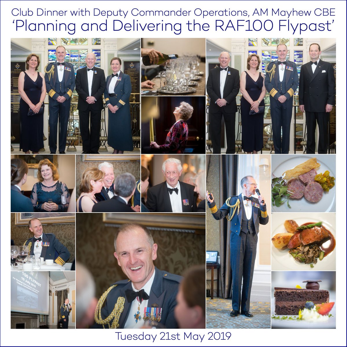 Last night we held a Club Dinner with guest speaker AM Mayhew, the man responsible for the planning & delivery of the #RAF100 Flypast over Buckingham Palace in July 2018. It was a fascinating evening, allowing members to discover more about the once in a lifetime RAF celebration.