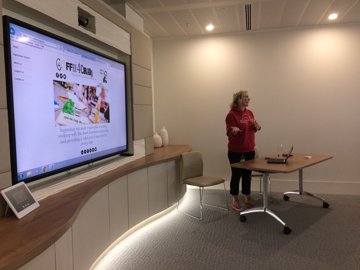 thesteampunkbee's tweet photo. Today at @brownejacobson #Manchester we are holding a presentation for our staff to find out more about our #charity @Coffee4Craig 🙏 check out the amazing work they do for the #roughsleepers of Manchester ❤️ and well done Sam for coordinating! https://t.co/EssFZrRHNq https://t.co/NMo1cZxMqI