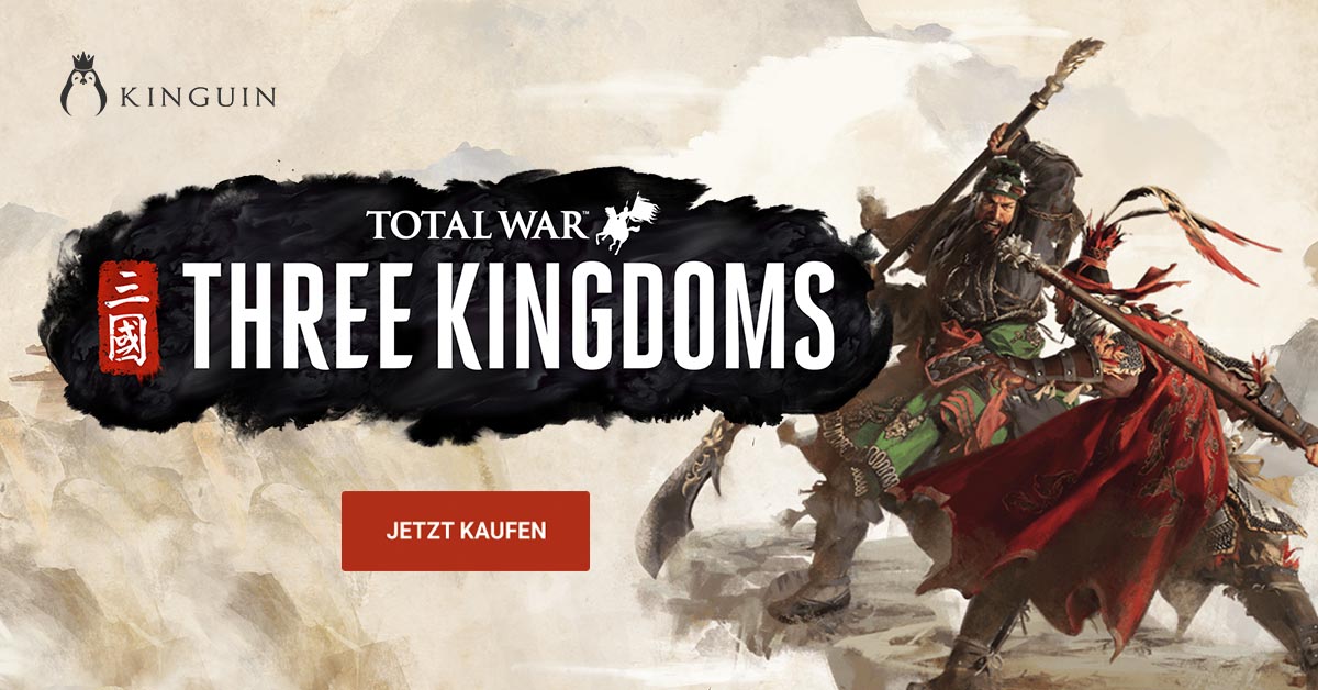 ➡kingu.in/1lij
#TotalWarThreeKingdoms - sofort lieferbare Versionen auch verfügbar. 
Nutze den 5% Rabattcode: EXTRARABATT und spare. Es wird ein packendes Strategie-Spektakel sein!