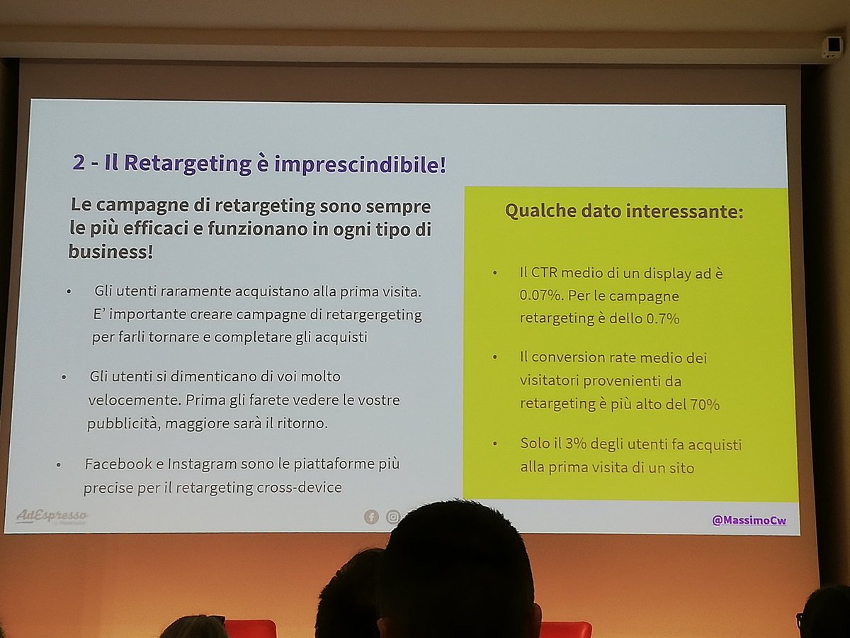 simonaptr's tweet image. 4 consigli per migliorare i vostri Facebook Ads ma... non dimenticate di essere flessibili e creativi! @MassimoCw @AdEspresso al #SMMdayIT @smmdayit