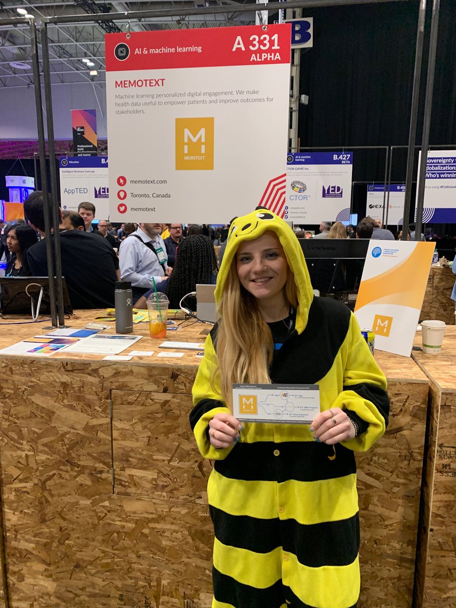 memotext's tweet photo. Creating a buzz about #HealthData @CollisionHQ #collision19 come by booth A-331 @LindaKaleis #digitalhealth https://t.co/KtxZLSwDUB