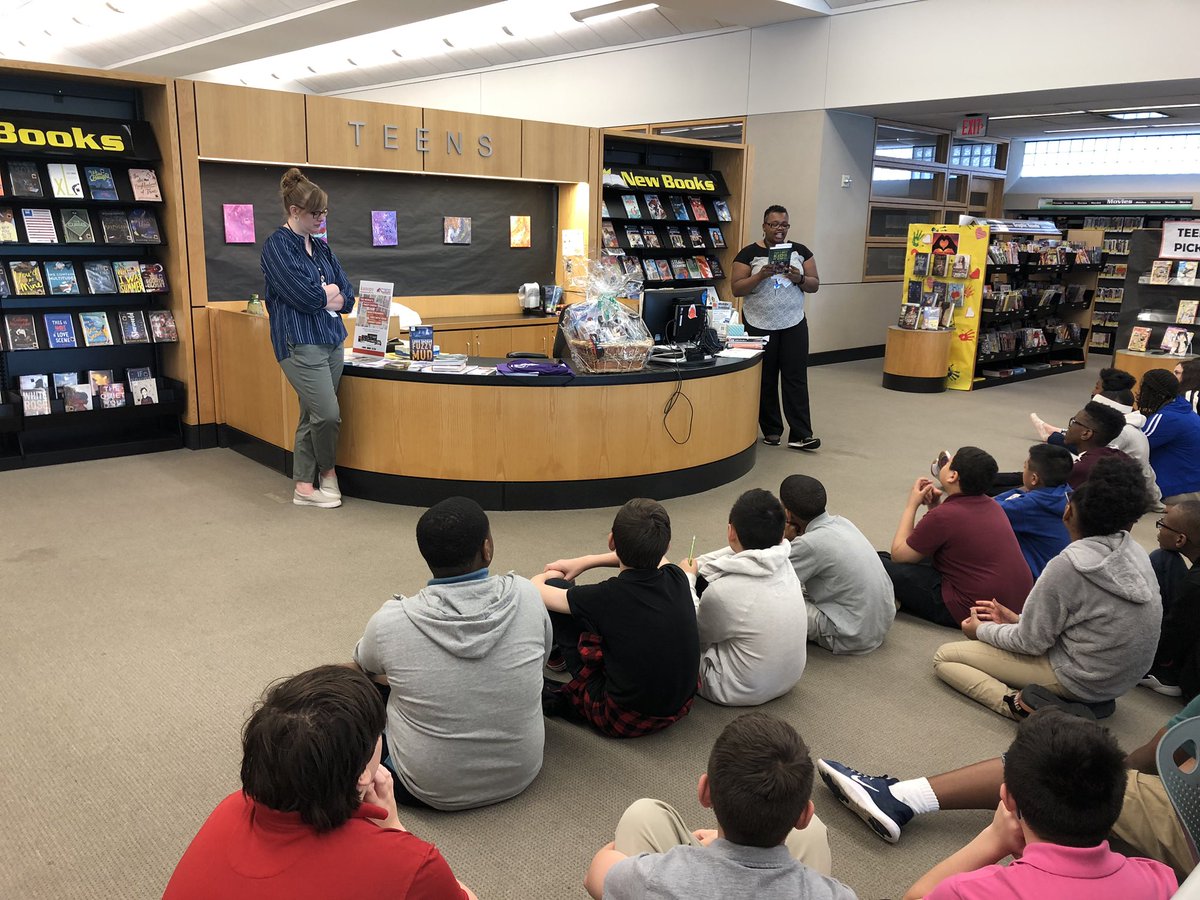 akronstemschool's tweet photo. Thanks to @akronlibrary for the awesome book 📚 talks to get us excited about #SummerReading ! @stem_lc @akronschools https://t.co/aOEW8tuNQr