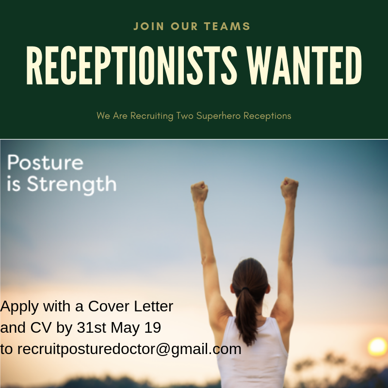 posturedoctorNI's tweet photo. Are you or someone you know is ready for a new adventure? Apply with a Cover Letter and CV by  31st May 2019  to recruitposturedoctor@gmail.com #may2019 #anewadventure #posturedoctor #receptionistsrequired
#wearehiring 
Apply Now - https://t.co/KAih2EhOp9 https://t.co/6lmKnLUwA3