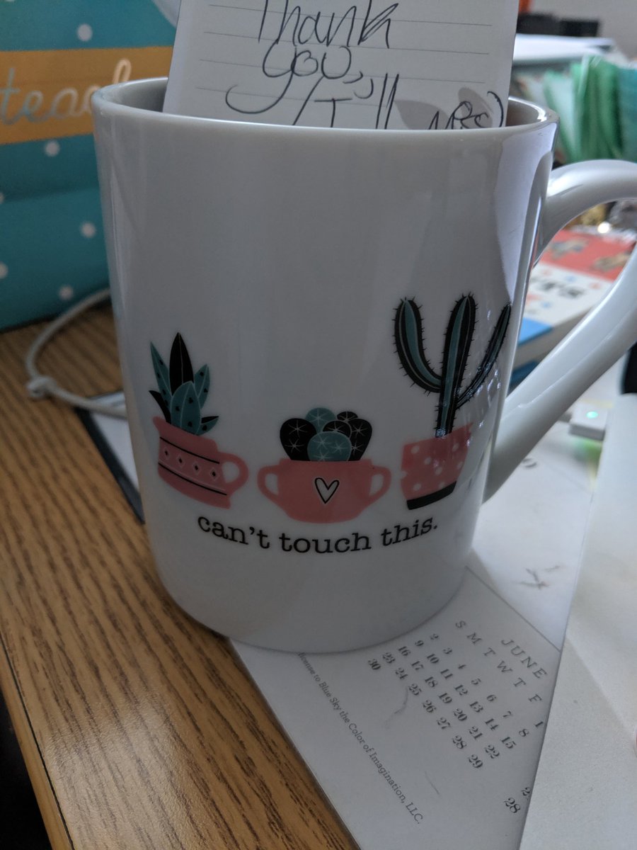 mrsbason's tweet photo. When your students know you so well! This mug really made my day! I will miss this sweet student next year 😭 #BuildingOurDen #CCMMSRedwolves https://t.co/NXy8Euwb6l