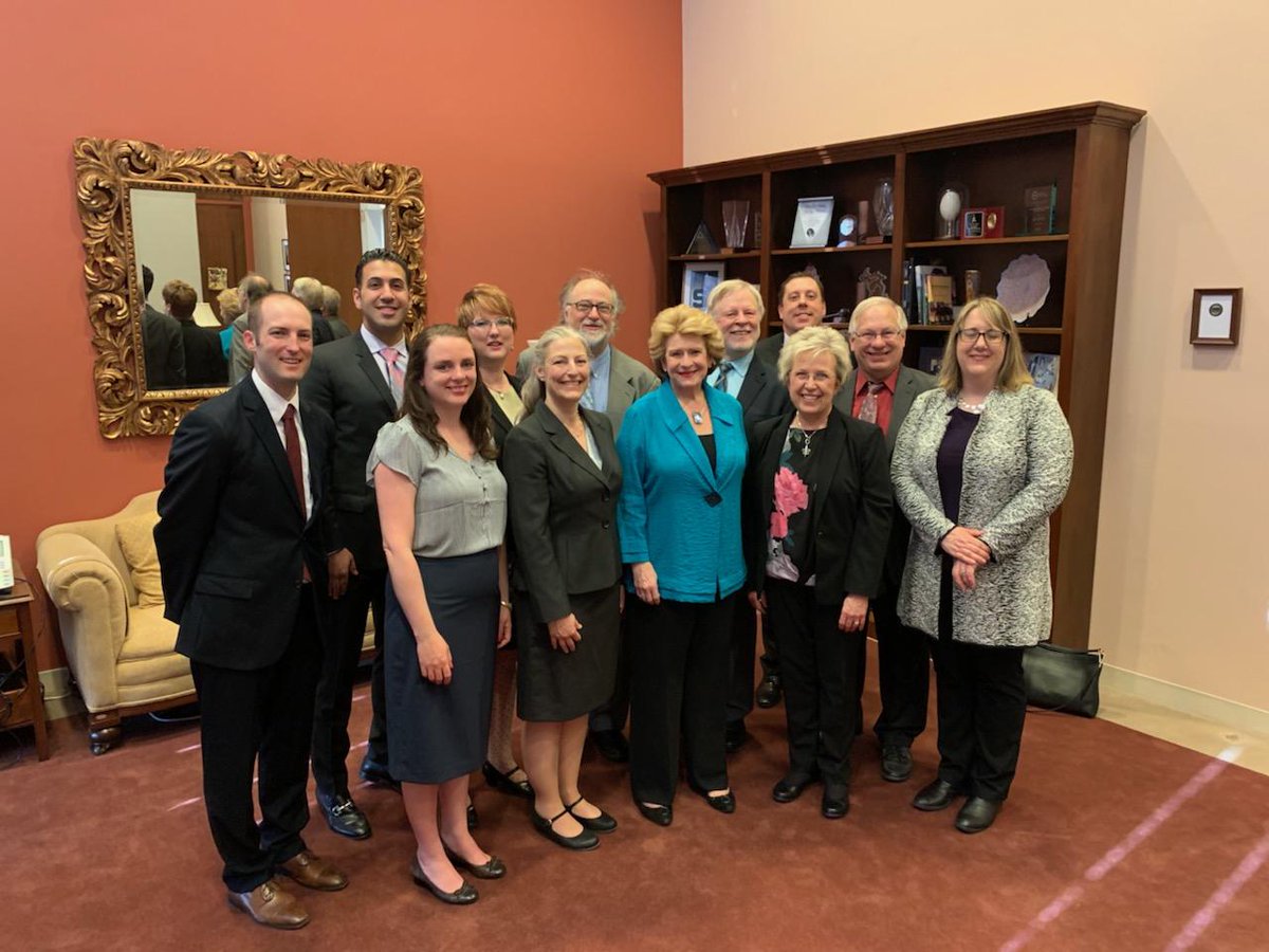 MIFamilyDocs's tweet photo. Thank you @SenStabenow for meeting with #FamilyPhysicians yesterday to talk about importance of #PrimaryCare &amp; #TeachingHealthCenters &amp; #GraduateMedicalEducation and for your support of initiatives that #MakeHealthPrimary! #FMAS2019 @aafp https://t.co/en0WshMW0S