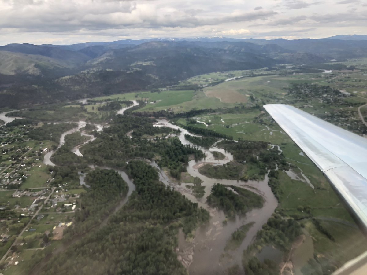 AGTimFox's tweet photo. We are in the air and on our way to pick up our @MTHwyPatrol hero Trooper Wade Palmer! #BacktheBlueWeartheGreen #301Strong #mtpol #mtnews https://t.co/GpdsCHooZw