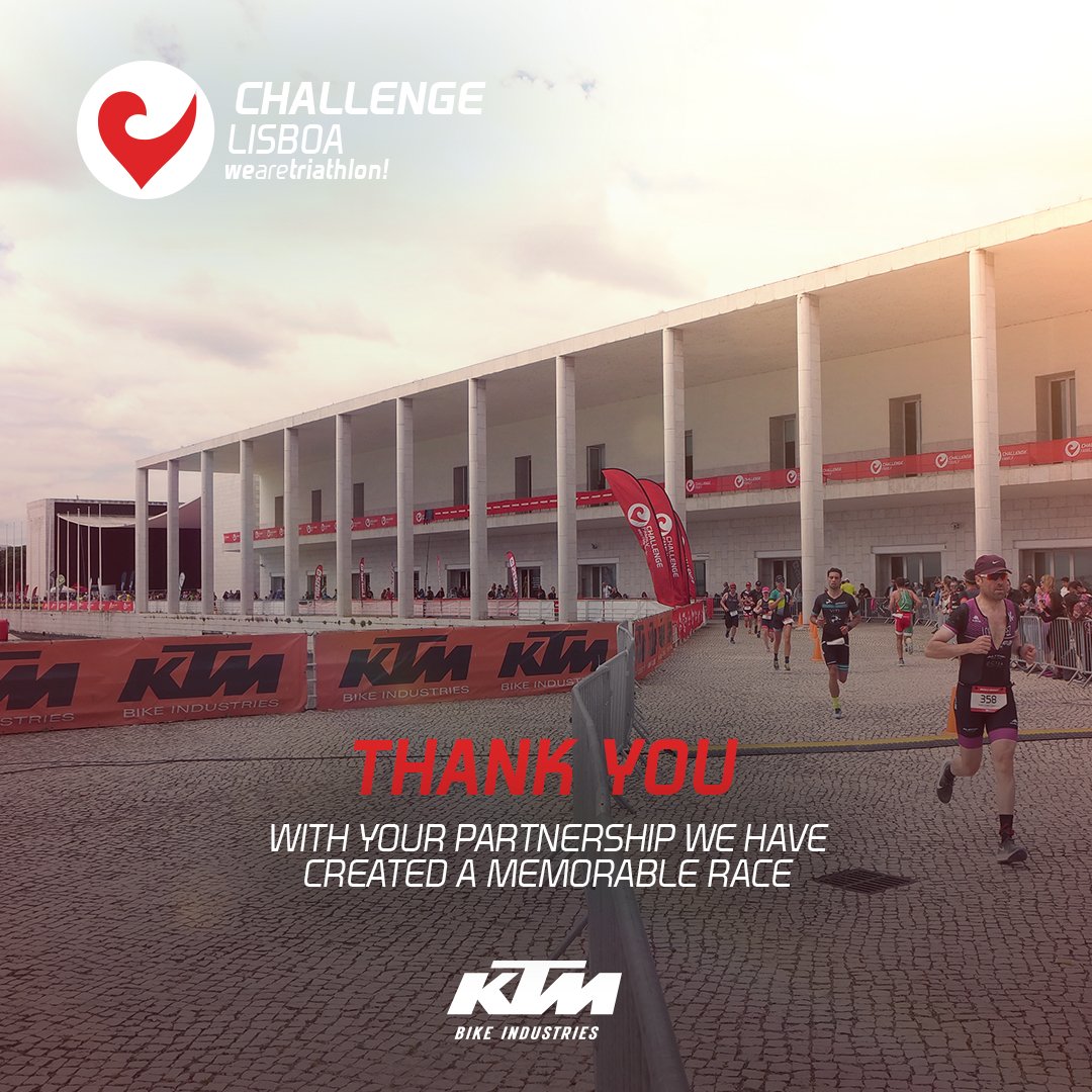 ChallengeLisboa's tweet photo. Thank YOU KTM for your contribution for Challenge Lisboa 2019 success!  Your bikes rocks! 🚴‍♀️🚴‍♂️

#wearetriathlon #challengelisboa #portugal #challenge #lisboa #triathlon  #lifestyle #challengefamily #challengefamilyglobal #challengefamilyraces #ktm https://t.co/Beh2hr3laK