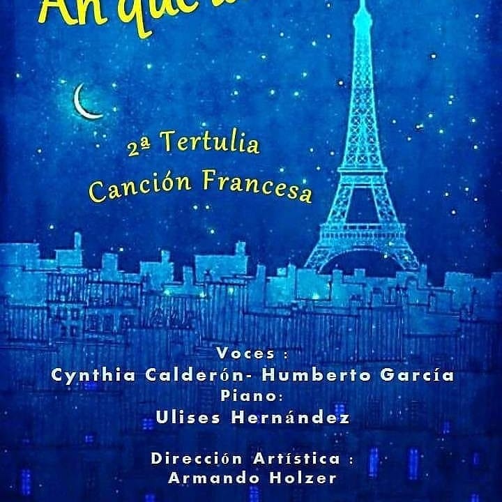 Ah que la Chanson...
Éste jueves 23  a las 21:00 hrs

La Canción Francesa :Palabra prodigiosa, aire, bocanada, respiro que se transforma en sonido
Cynthia Calderón, Humberto García y Ulises Hernández

Cupo muy limitado , Informes y reservaciones : 4772167485