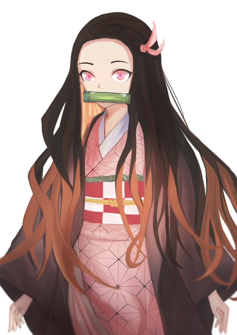 ravenさんがTwitterに投稿した竈門禰豆子(鬼滅の刃)のイラスト。