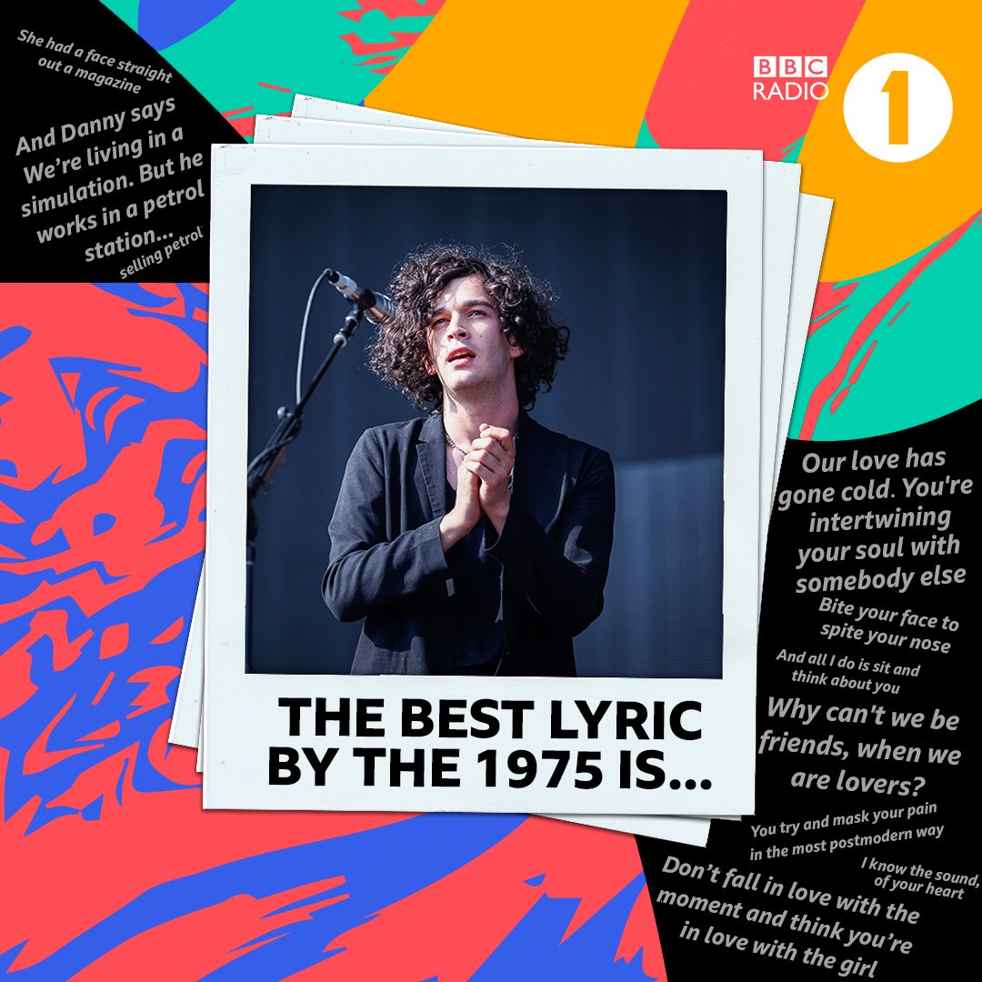 BBCR1's tweet photo. *clears throat*

The best lyric by @the1975 is...

👇👇👇 https://t.co/34lPJ1RIVk