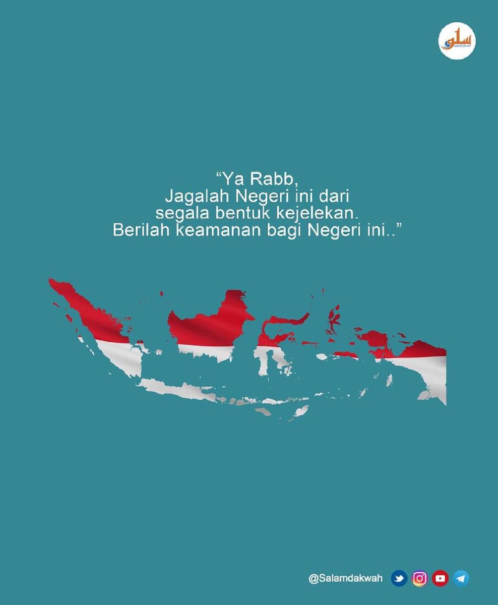 "Ya Rabb Jagalah Negeri Ini Dari Segala Bentuk Kejelekan. Berilah Kemanan Bagi Negeri Ini. #IndonesiaBersatu #indonesiatauhid  #salamdakwah pic.x.com/LiE42thAw5