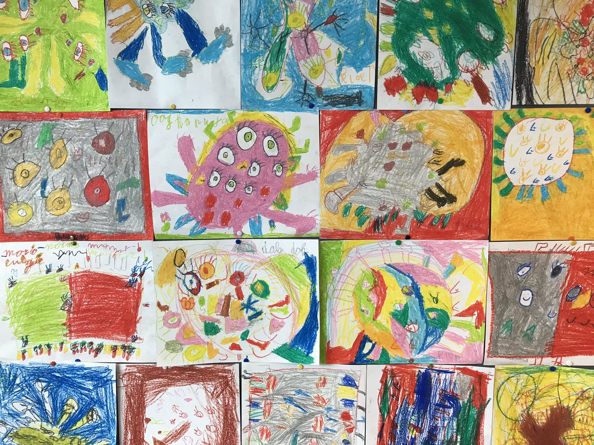 NaomiTekst's tweet photo. Magische dobbelstenen | Picasso-monsters...groep 3 enthousiast aan de slag met Hervé Tullet 👨‍🎨 #groep3 #onderwijs https://t.co/c9f9ibAAM4