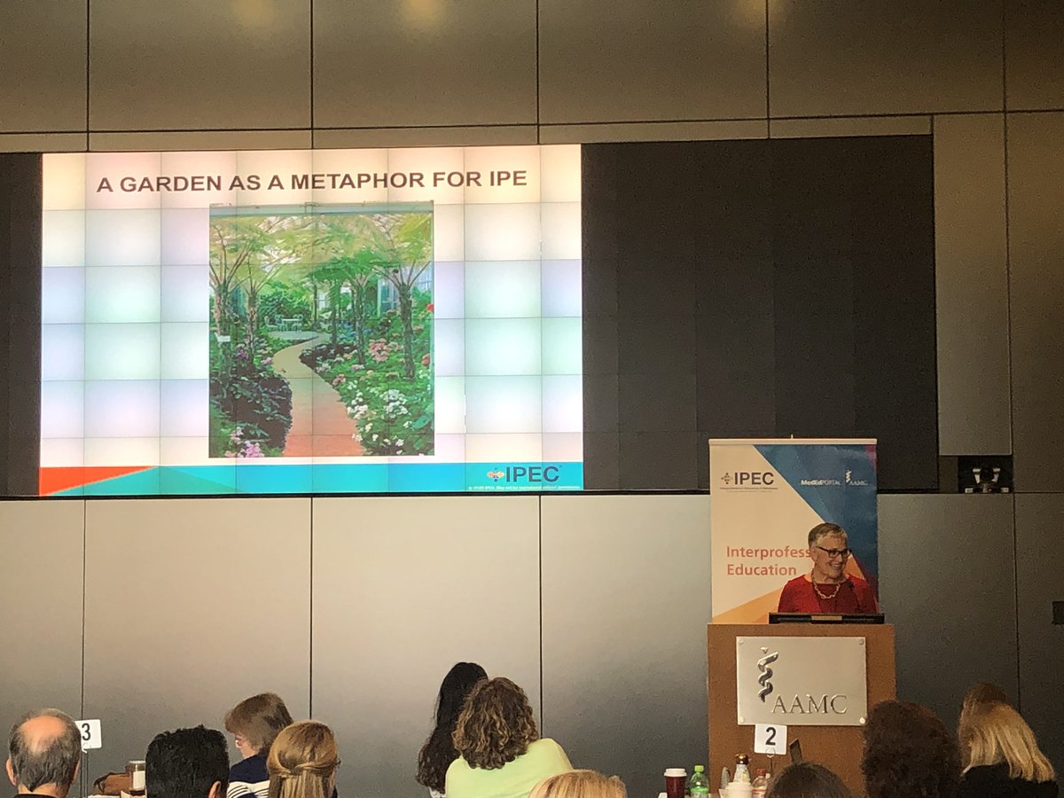 drjregan's tweet image. @LynnWilliamsSLP presenting @ #IPECSpring19 on ETSU’s IPE journey using a garden as a metaphor.  Great job representing @ASHAWeb!