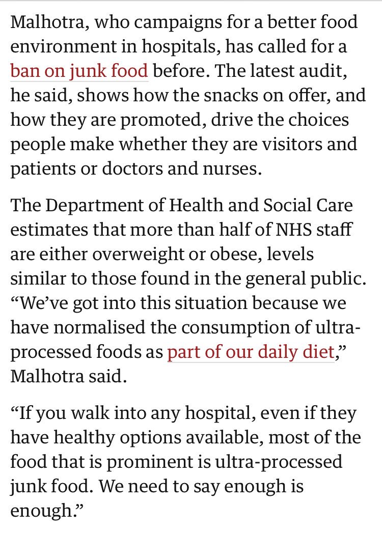 2013 - my @TheBMA motion calling for banning sale of junk food in hospitals gets overwhelming support 

2019 - new study reveals 75% of food purchased in hospitals is JUNK

WE MUST STOP SELLING SICKNESS IN THE HOSPITAL GROUNDS! #obesity #NHS 

bit.ly/2VVC8Dn