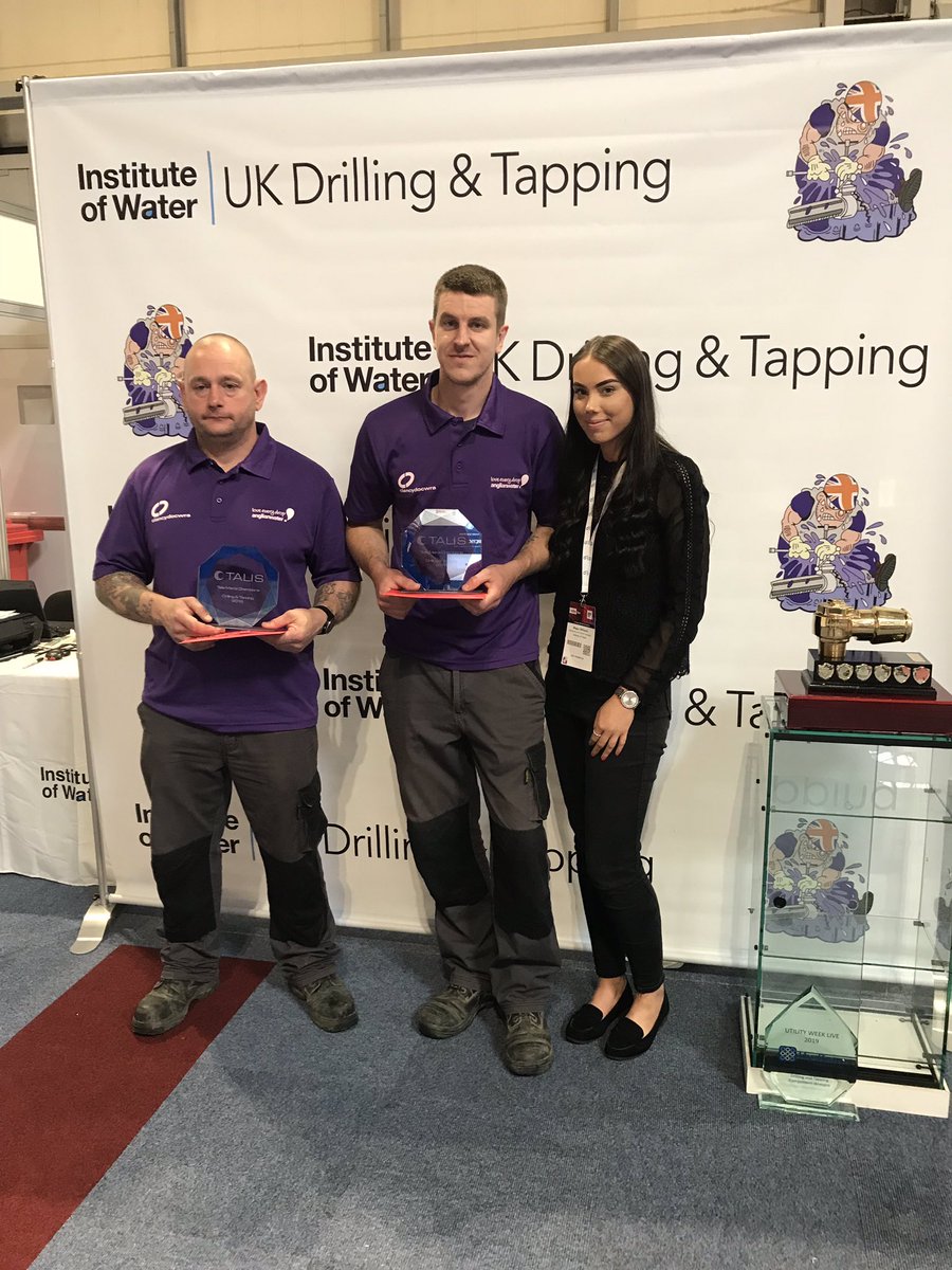 drillandtapping's tweet photo. Congratulations to @AnglianWater on winning our 2019 Drilling and Tapping Championship, which is sponsored again by Talis, with a run of 2 minutes 13! 

Well done lads! 

#DrillingandTapping19 #UWL19 https://t.co/wa3zIwFnVy